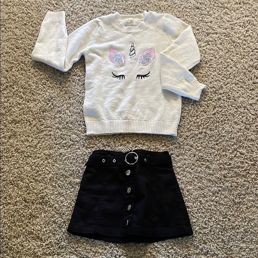Forever 21 White Unicorn Sweater for Kids